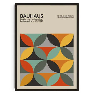 Tableau Géométrique Bauhaus – Formes Modernes et Esprit Mid-Century