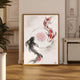 Tableau Arbre Japonais à l’Encre – Soleil Rouge et Esprit Zen