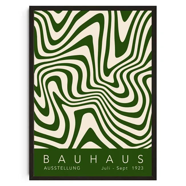 Tableau Géométrique Bauhaus – Formes Modernes et Esprit Mid-Century