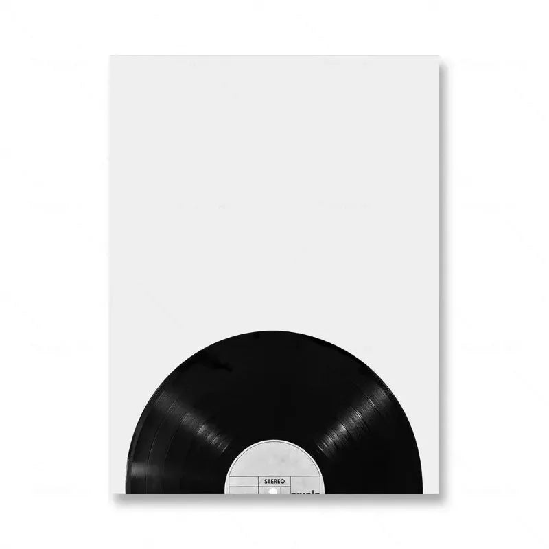 Tableau Musique Noir et Blanc – Vinyle, Guitare et Esprit Rétro