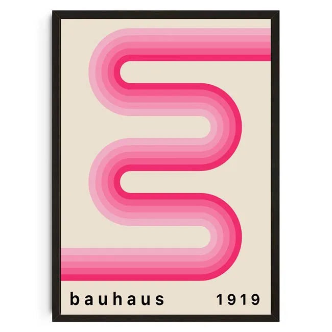 Tableau Géométrique Bauhaus – Formes Modernes et Esprit Mid-Century