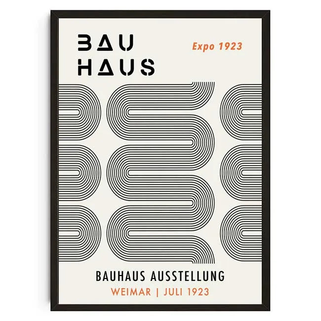 Tableau Géométrique Bauhaus – Formes Modernes et Esprit Mid-Century