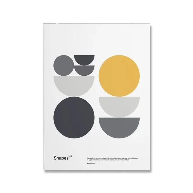 Tableau Bauhaus Minimaliste – Affiche Géométrique d’Exposition