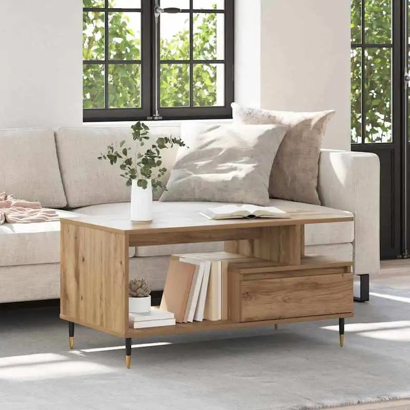 Table Basse Artisan Oak – Élégance Naturelle et Lignes Épurées