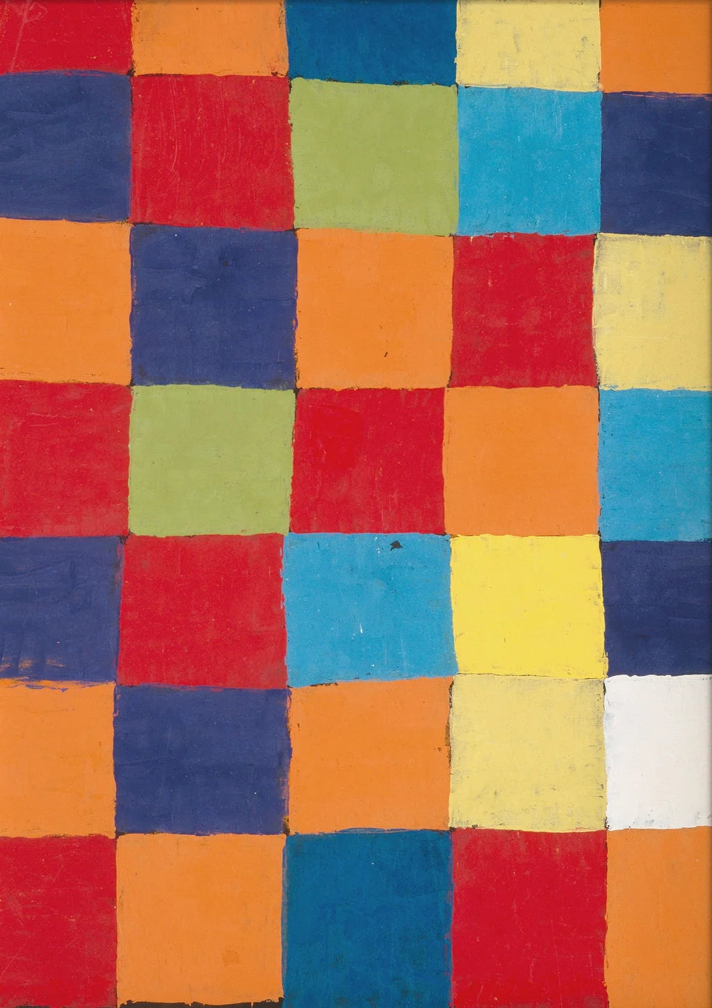 Tableau Abstrait Moderniste – Blocs de Couleurs et Géométrie