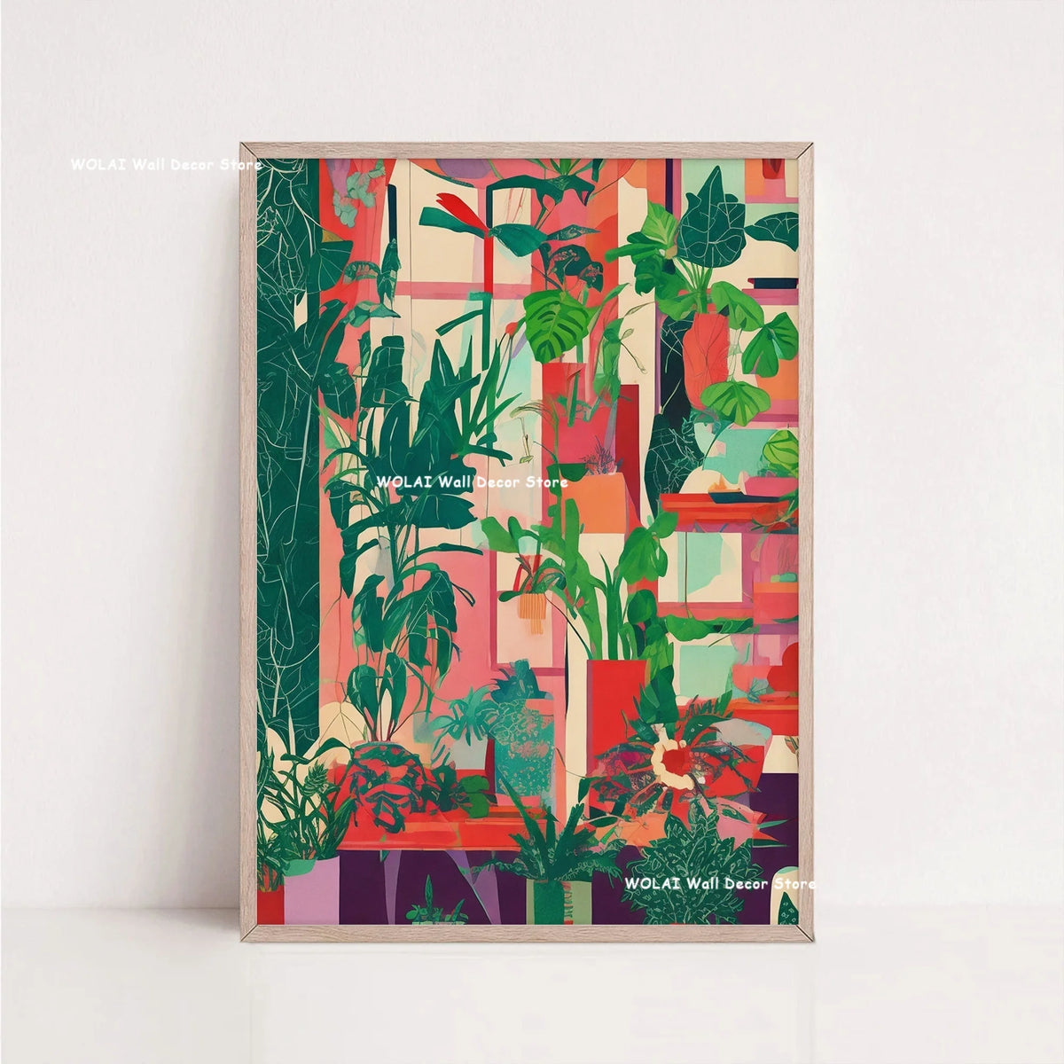 Tableau Architecture Mexicaine Colorée – Fleurs et Ambiance Solaire