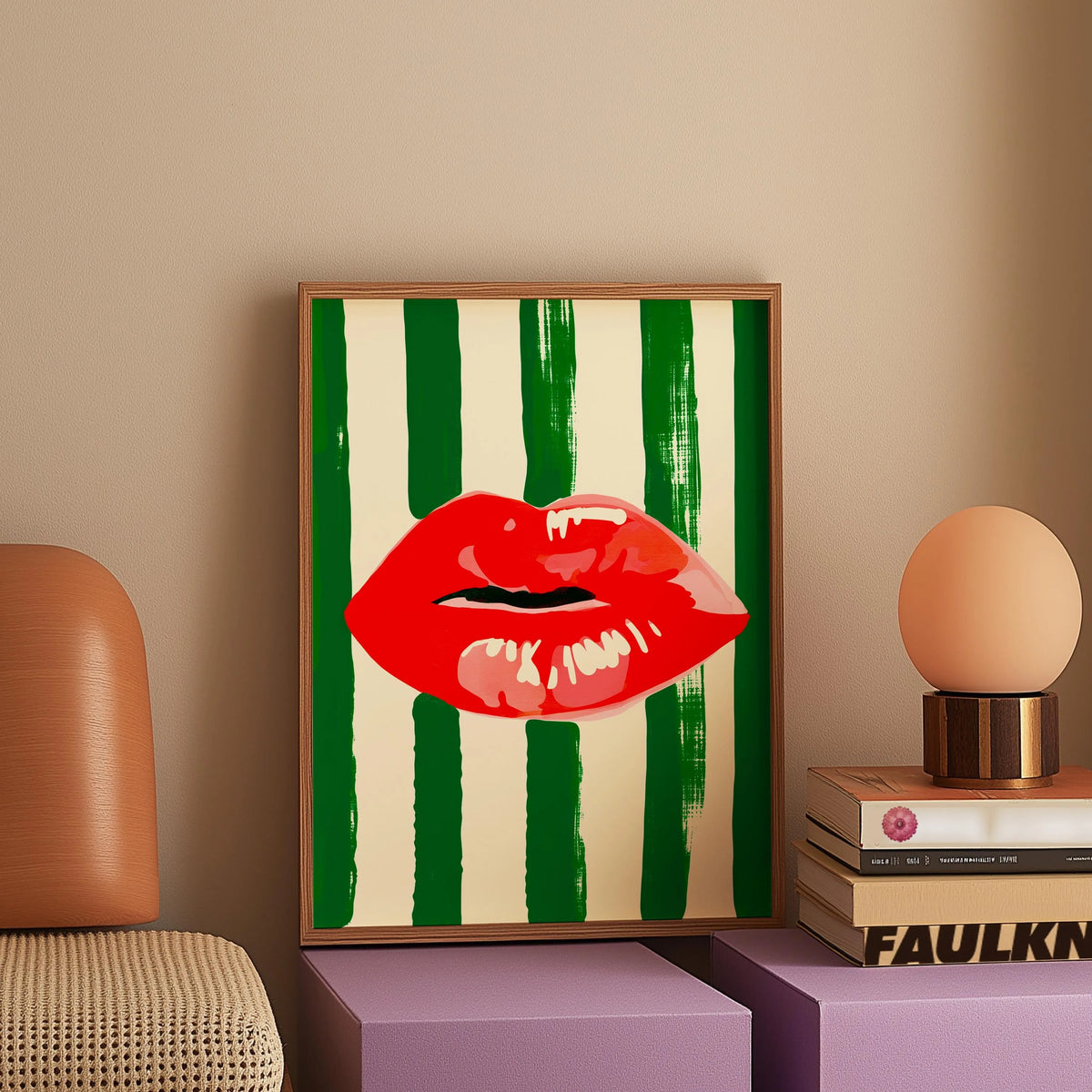 Tableau Rétro Italien Amore et Vino – Esprit Méditerranéen et Coloré