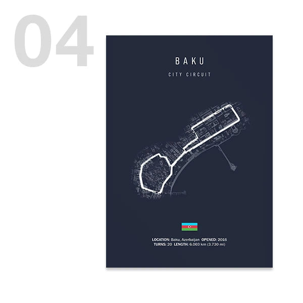Tableau Circuit Automobile – Tracés de Course Minimalistes