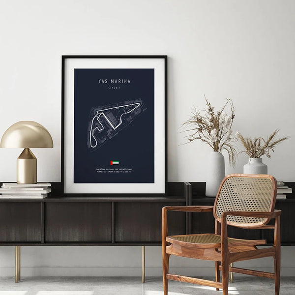 Tableau Circuit Automobile – Tracés de Course Minimalistes