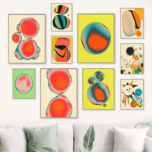 Tableau Psychédélique Géométrique – Couleurs Vibrantes et Formes Abstraites