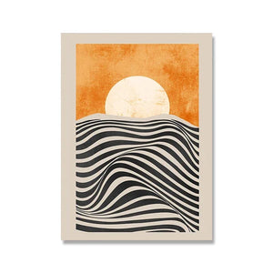 Tableau Bauhaus Minimaliste – Affiche Géométrique d’Exposition