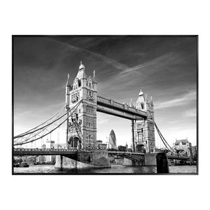 Tableau Monuments Urbains Noir et Blanc – New York, Londres, Paris et Sydney