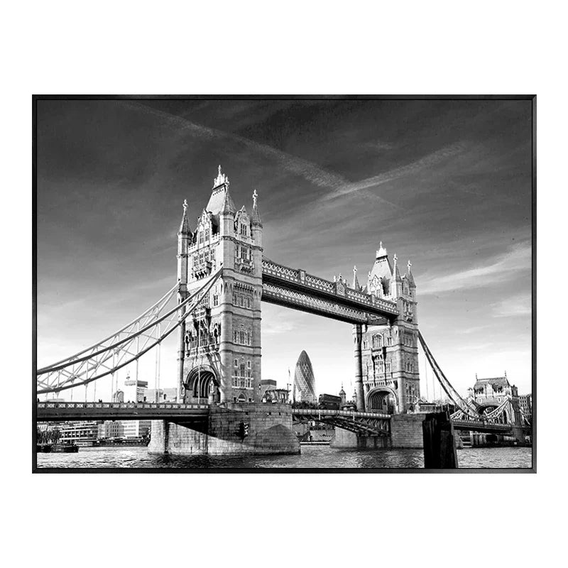 Tableau Monuments Urbains Noir et Blanc – New York, Londres, Paris et Sydney