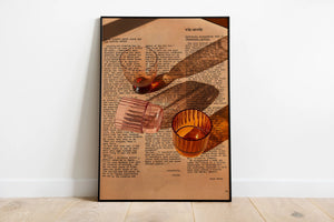 Tableau Rétro Italien Amore et Vino – Esprit Méditerranéen et Coloré