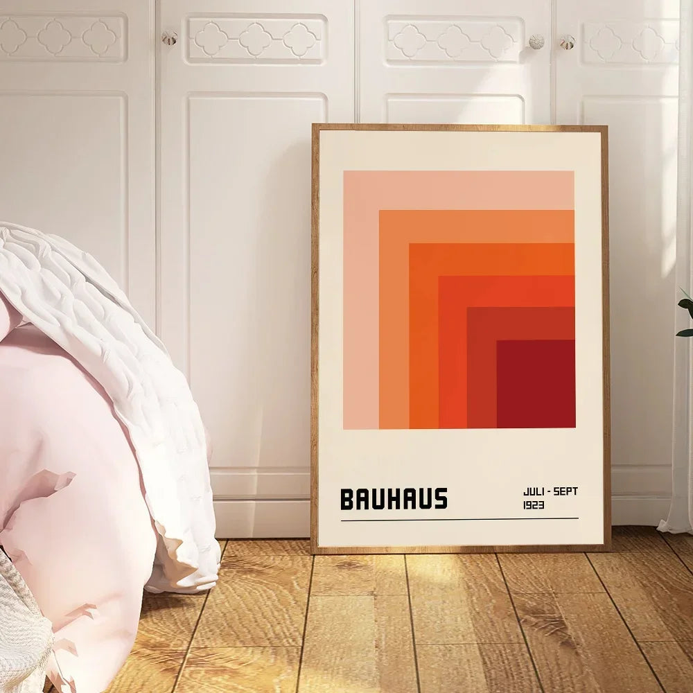 Tableau Bauhaus Aurore 1923 – Dégradé Terracotta