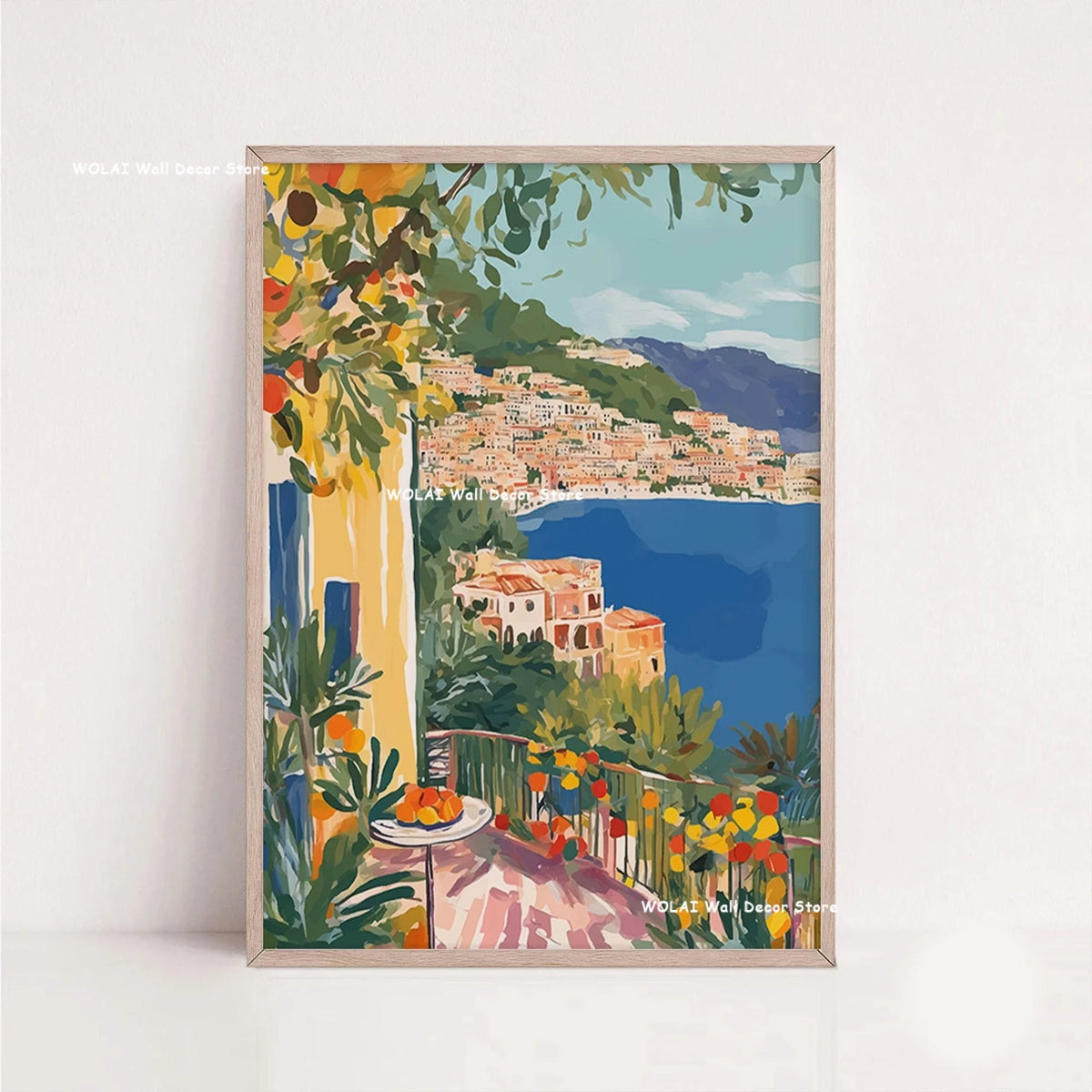Tableau Architecture Mexicaine Colorée – Fleurs et Ambiance Solaire