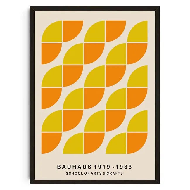 Tableau Géométrique Bauhaus – Formes Modernes et Esprit Mid-Century