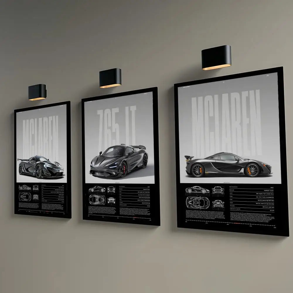 Tableau Supercar Noire – Design Automobile Moderne et Sportif
