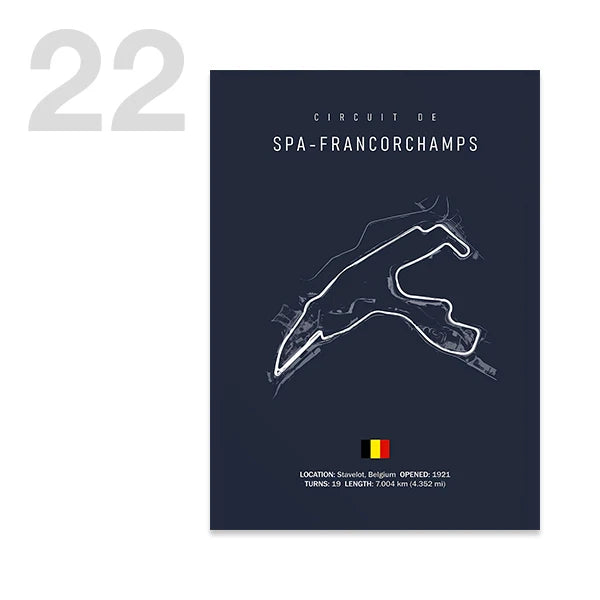 Tableau Circuit Automobile – Tracés de Course Minimalistes