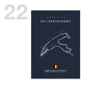 Tableau Circuit Automobile – Tracés de Course Minimalistes