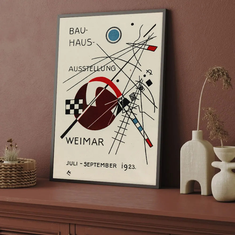 Tableau Géométrique Bauhaus – Minimalisme Rétro et Coloré