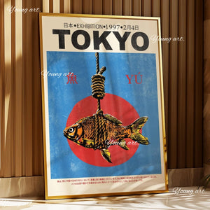 Tableau Japonais Okinawa – Carpes Koï, Fleurs et Paysages