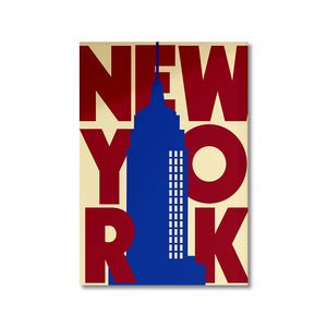 Tableau Ville Mid-Century – Londres, New York, Paris et Rome