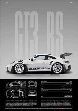 Tableau 911 GT3 RS & 718 GT4 RS – Automobile Sportive Minimaliste