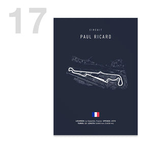 Tableau Circuit Automobile – Tracés de Course Minimalistes