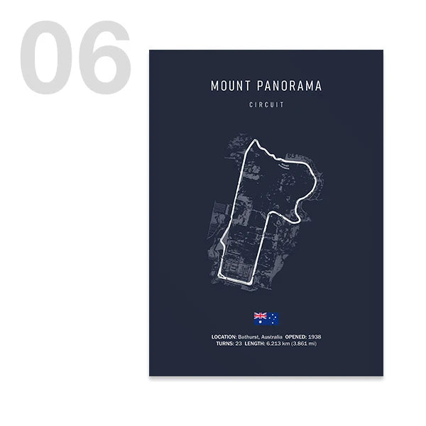 Tableau Circuit Automobile – Tracés de Course Minimalistes