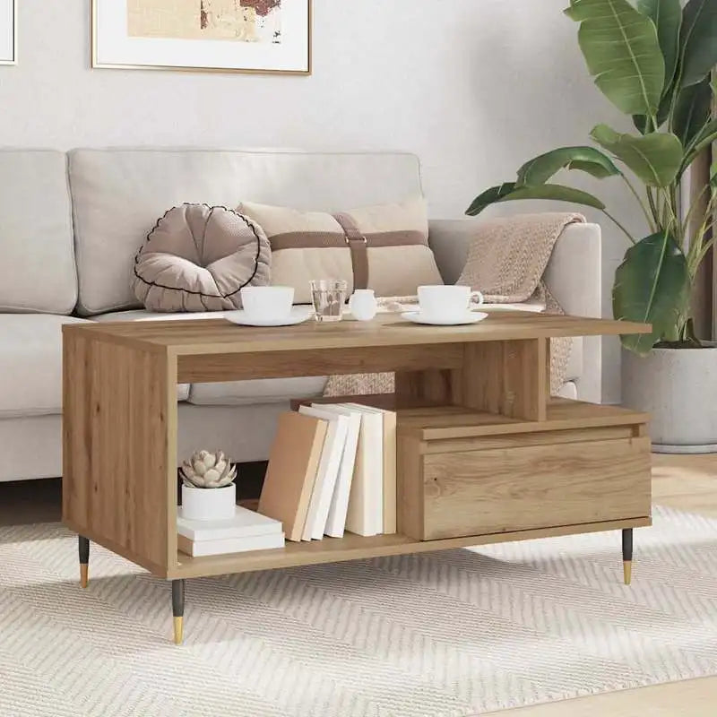 Table Basse Artisan Oak – Élégance Naturelle et Lignes Épurées