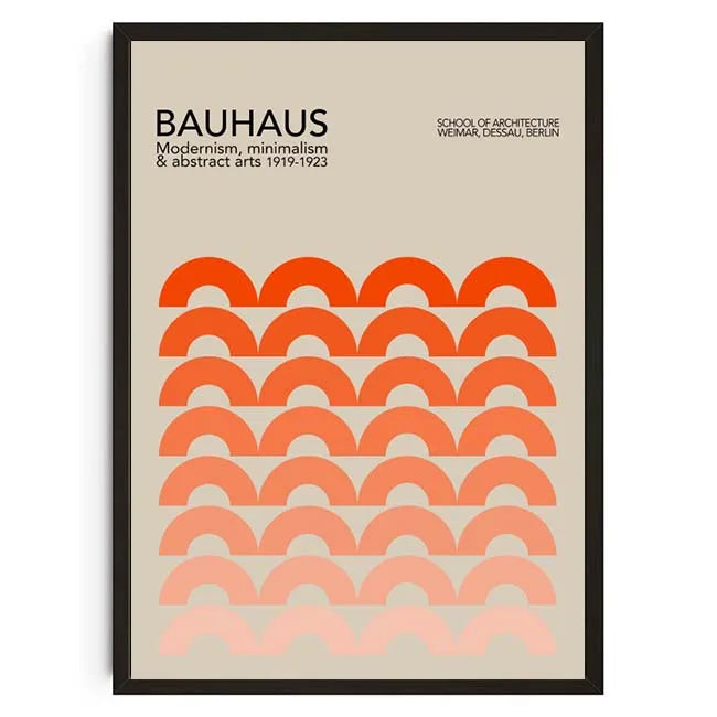 Tableau Géométrique Bauhaus – Formes Modernes et Esprit Mid-Century