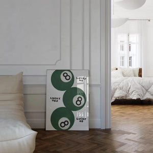Tableau Lucky Me Lucky You Lucky Us – Message Romantique et Rétro