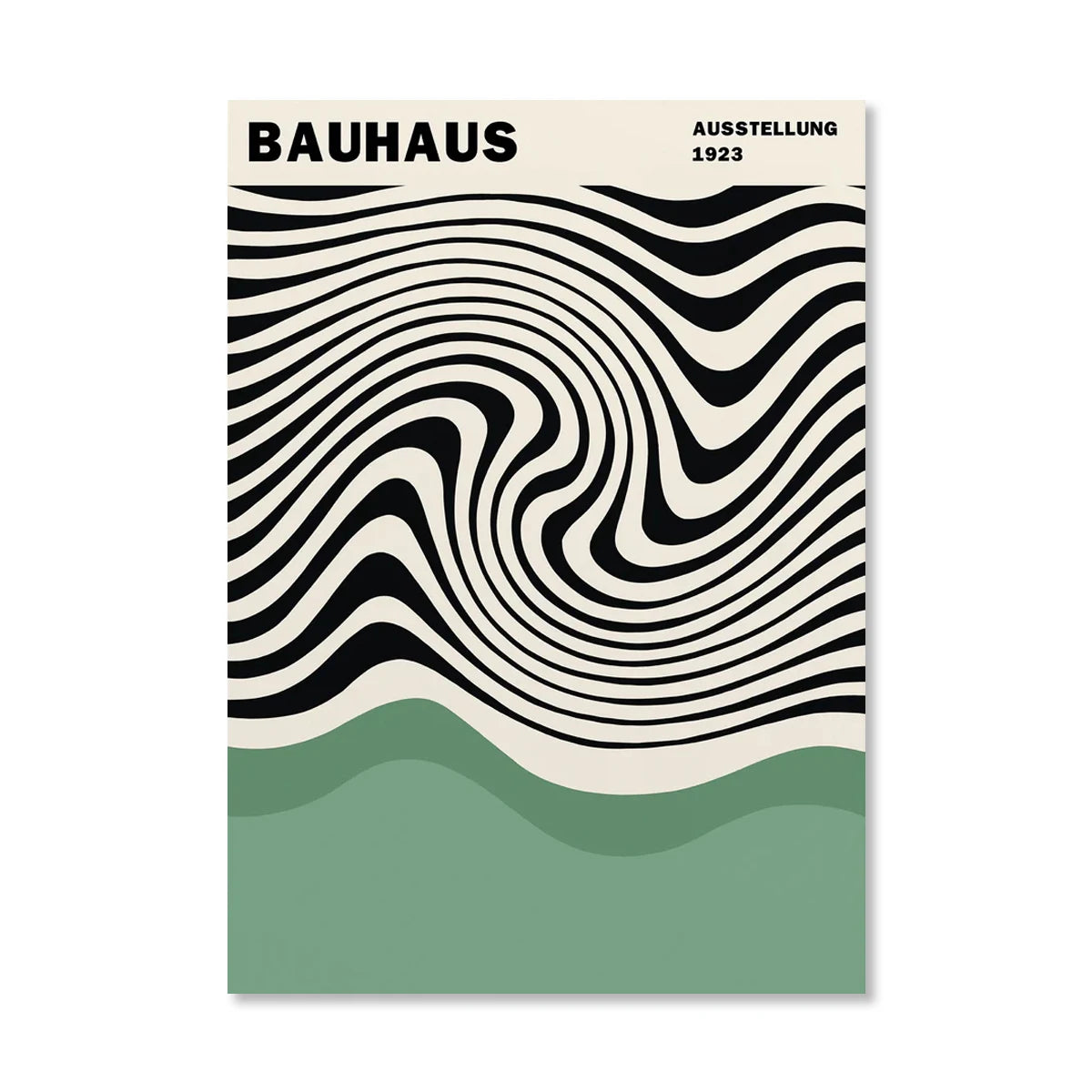 Tableau Bauhaus Orange – Soleil, Vélo et Géométrie Pop