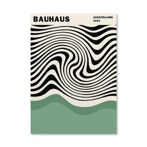 Tableau Bauhaus Orange – Soleil, Vélo et Géométrie Pop
