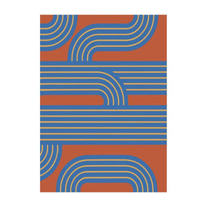 Tableau Abstrait Formes et Lignes – Géométrie Rétro Minimaliste