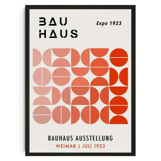 Tableau Géométrique Bauhaus – Formes Modernes et Esprit Mid-Century