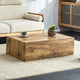 Table basse Rectangulaire Effet Bois – Lignes Brutes et Contemporaines