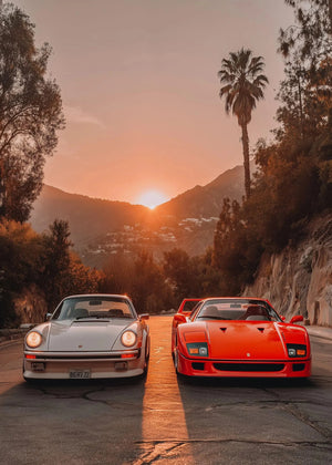 Tableau Voiture de Sport Côte Californienne – Esprit Palm Springs Rétro