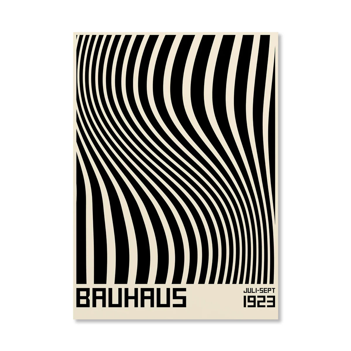 Tableau Bauhaus Orange – Soleil, Vélo et Géométrie Pop