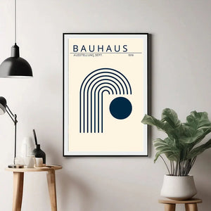 Tableau Géométrique Bauhaus – Minimalisme Rétro et Coloré