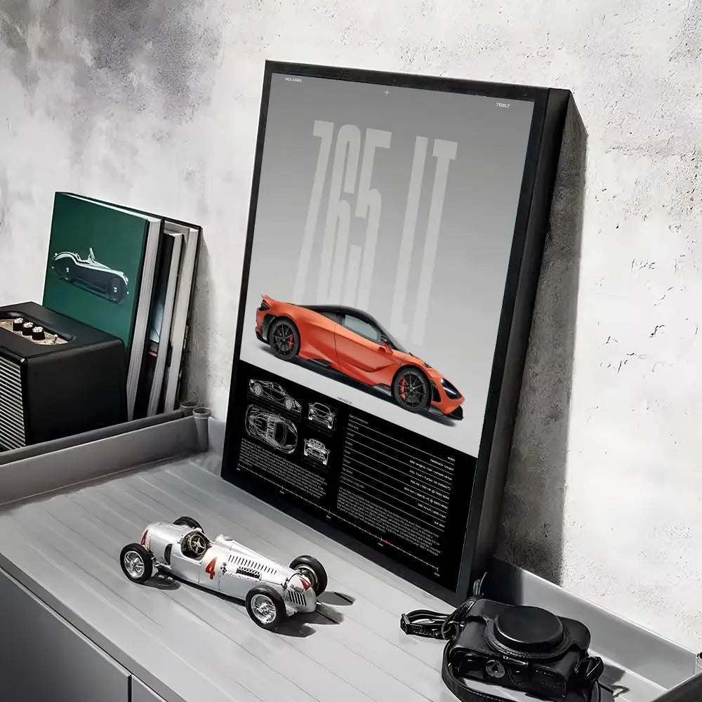 Tableau Supercar Noire – Design Automobile Moderne et Sportif