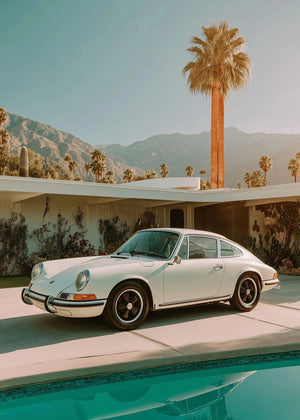 Tableau Voiture de Sport Côte Californienne – Esprit Palm Springs Rétro