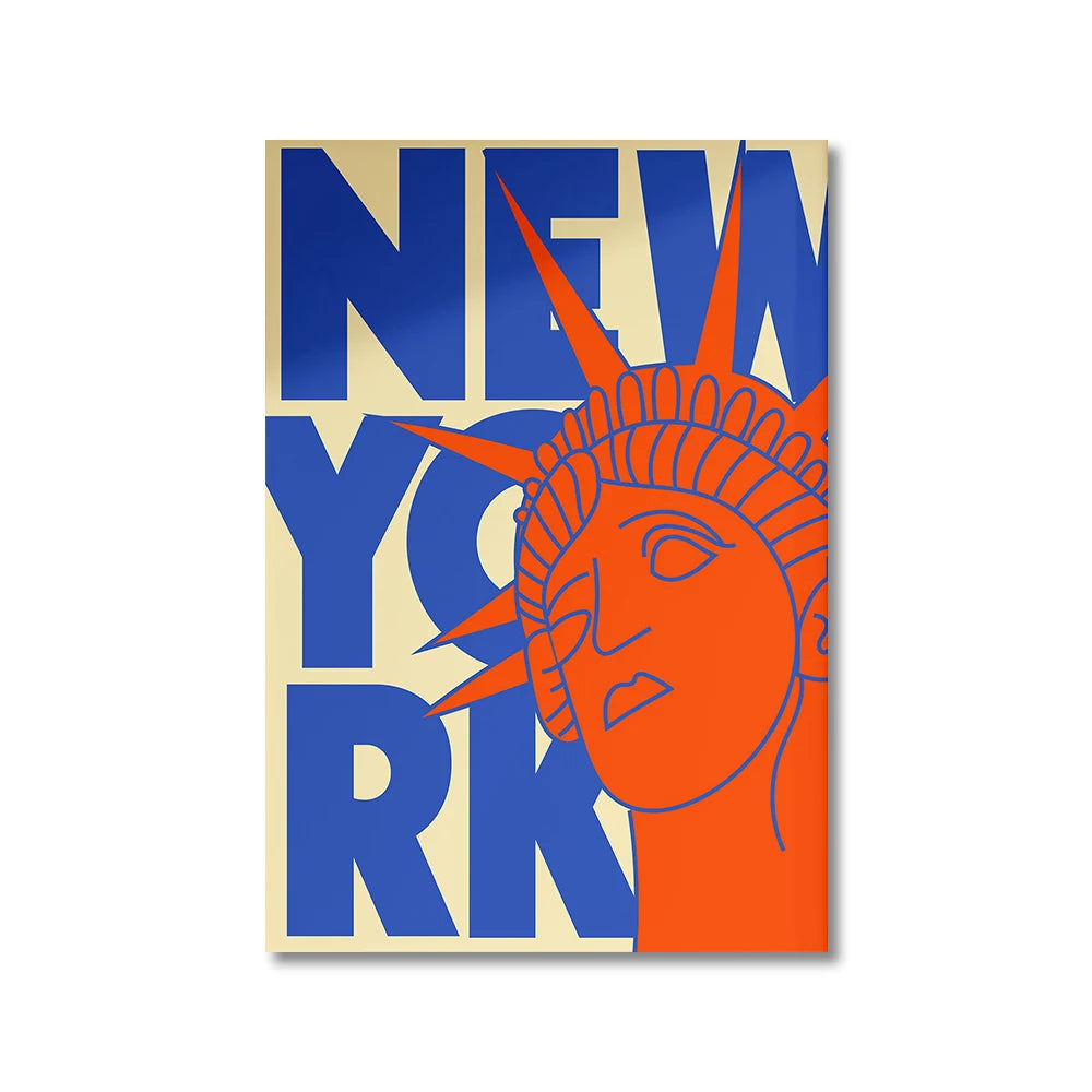 Tableau Ville Mid-Century – Londres, New York, Paris et Rome