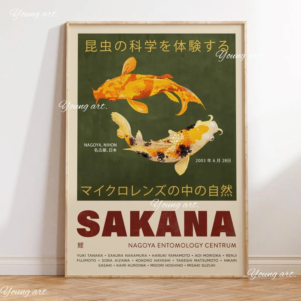 Tableau Japonais Okinawa – Carpes Koï, Fleurs et Paysages