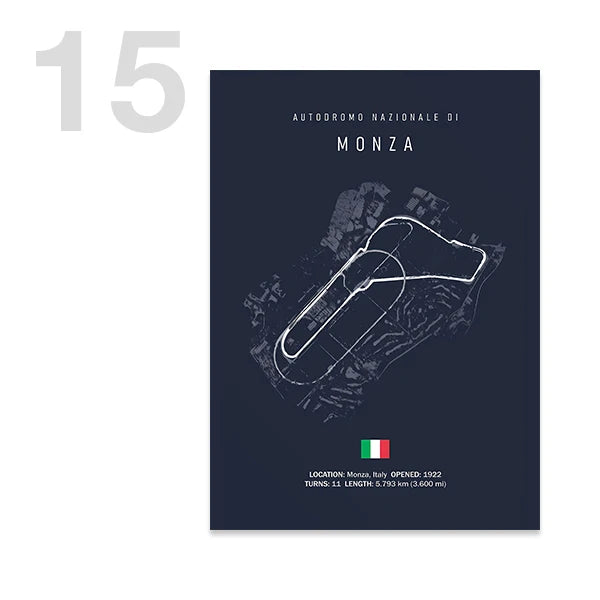 Tableau Circuit Automobile – Tracés de Course Minimalistes
