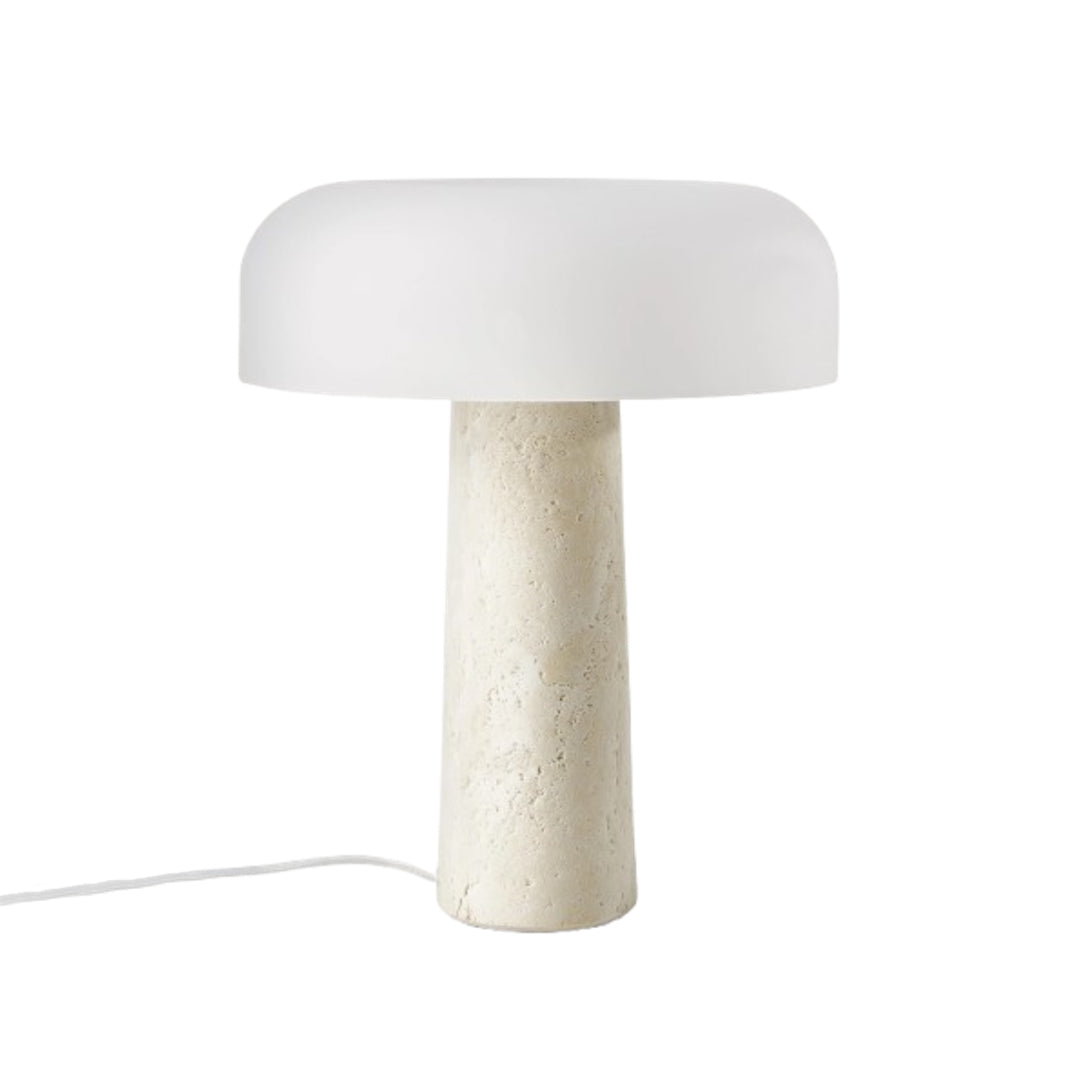 Natural Stone and Glass Table Lamp – Contemporary Design