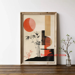 Tableau Bonsaï Japonais Beige – Esprit Zen, Wabi-Sabi et Japandi