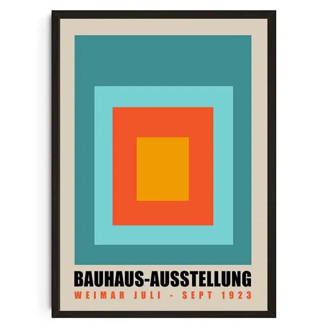 Tableau Géométrique Bauhaus – Formes Modernes et Esprit Mid-Century