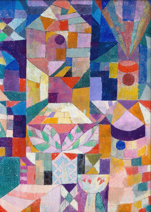 Tableau Abstrait Moderniste – Blocs de Couleurs et Géométrie